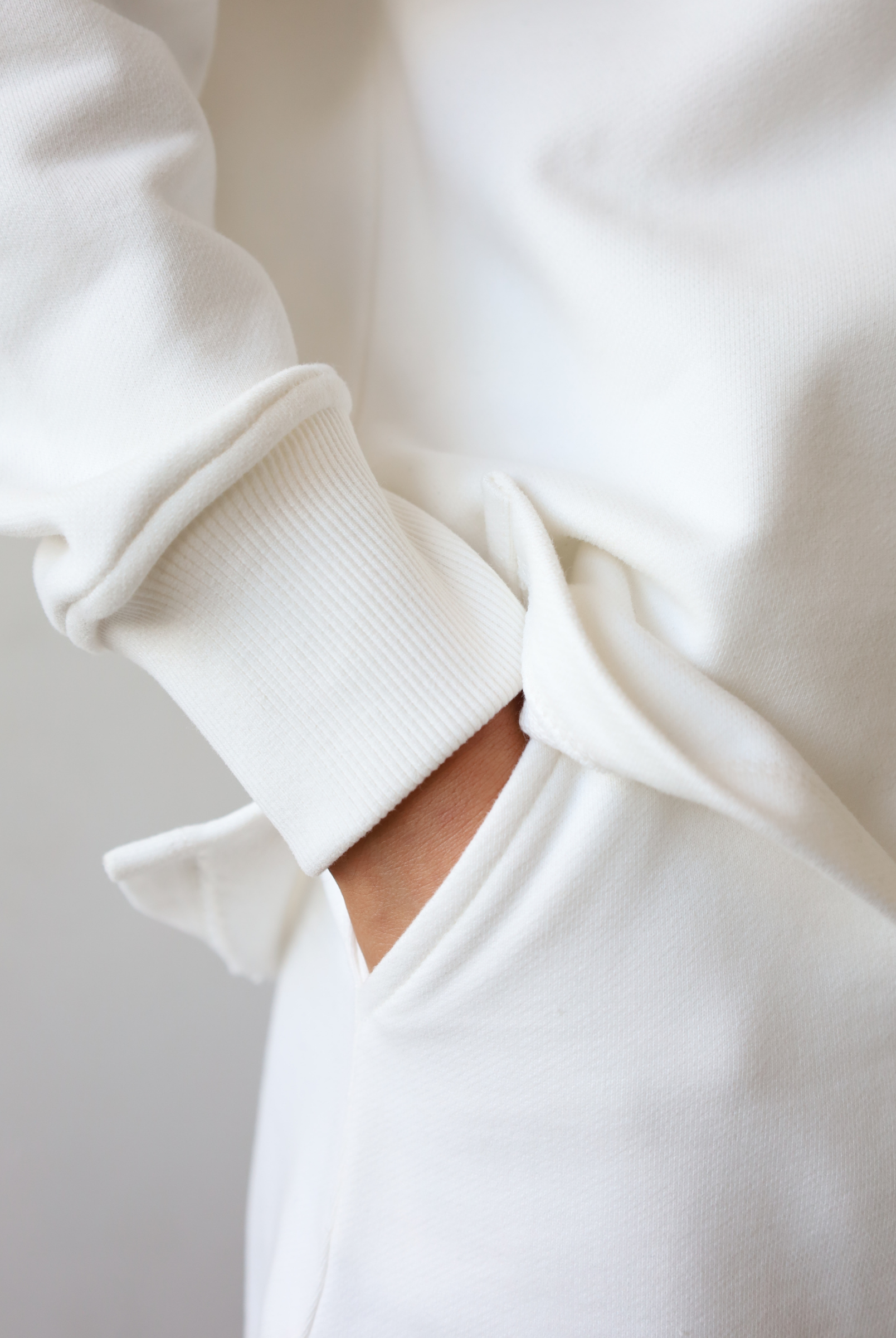 Organic Cotton Shorts, Off White, Pocket Detail