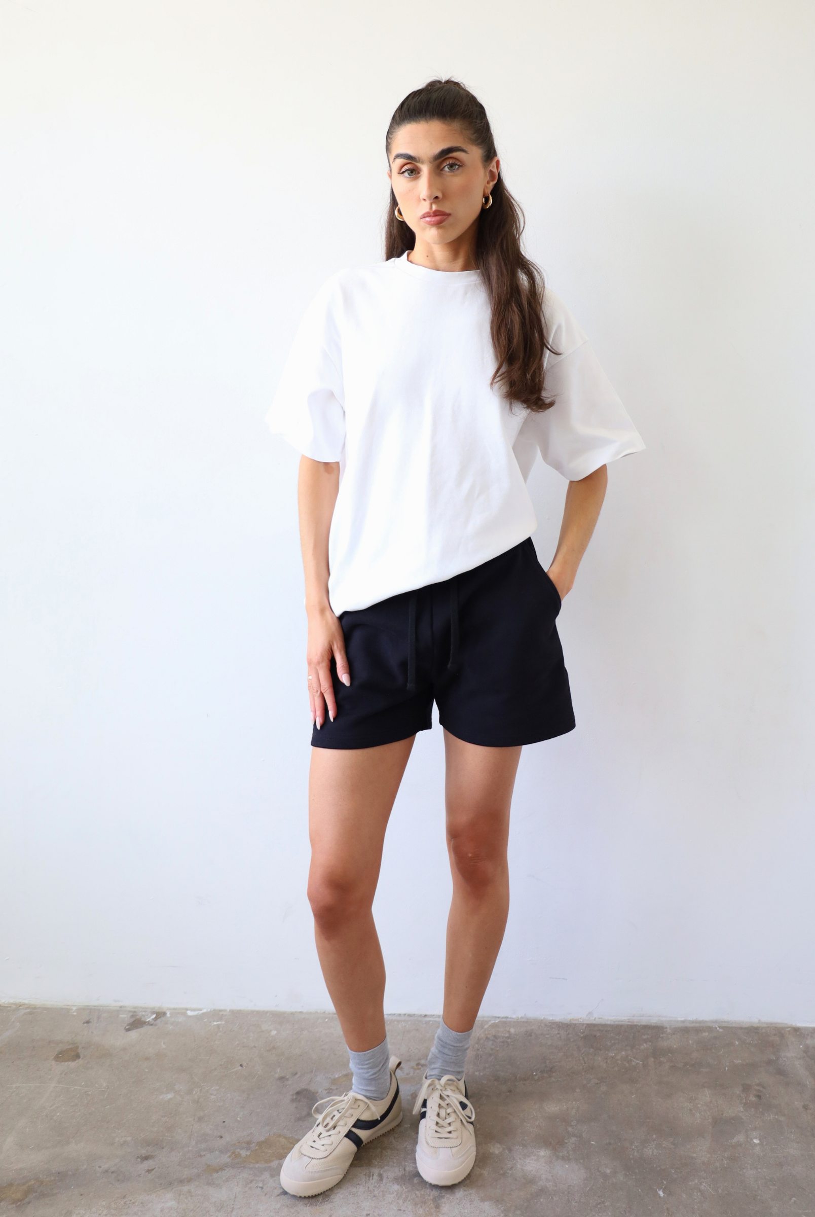 Organic Cotton Oversized T-Shirt, White, Front