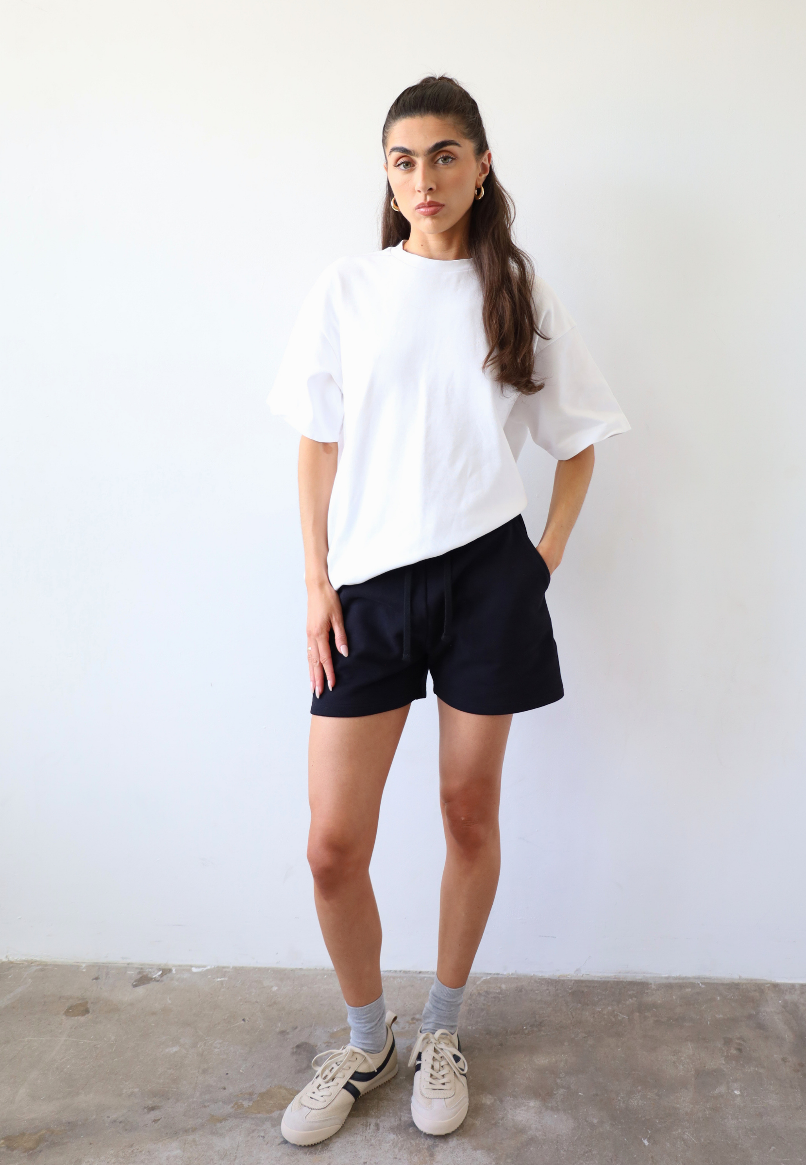 Organic Cotton Oversized T-Shirt, White, Front