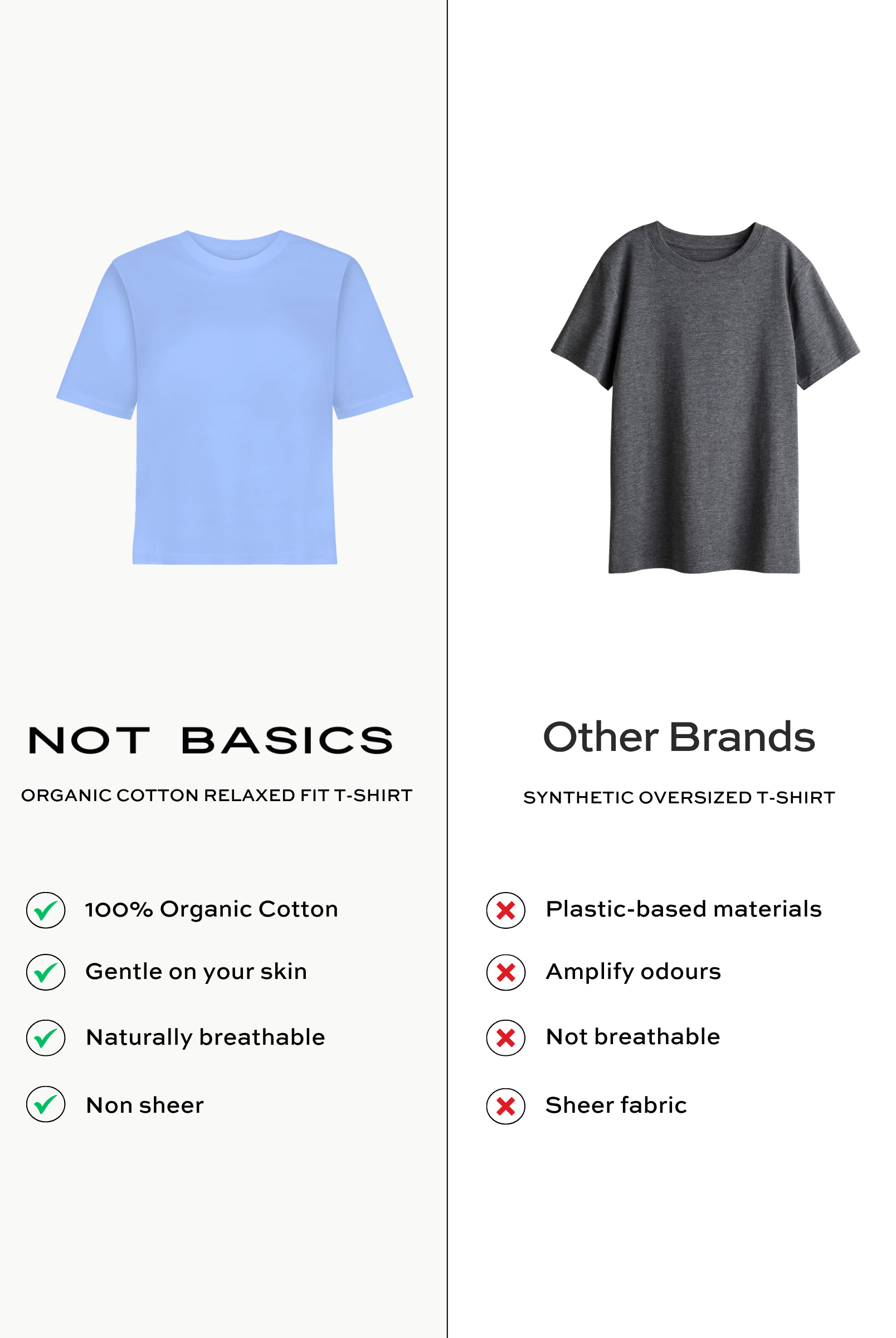 Relaxed fit T-shirt, Cornflower Blue Side by Side