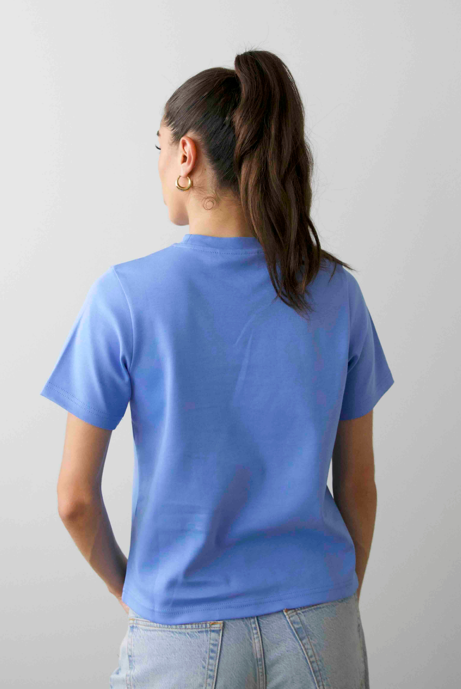Back, Relaxed fit T-shirt, Cornflower Blue