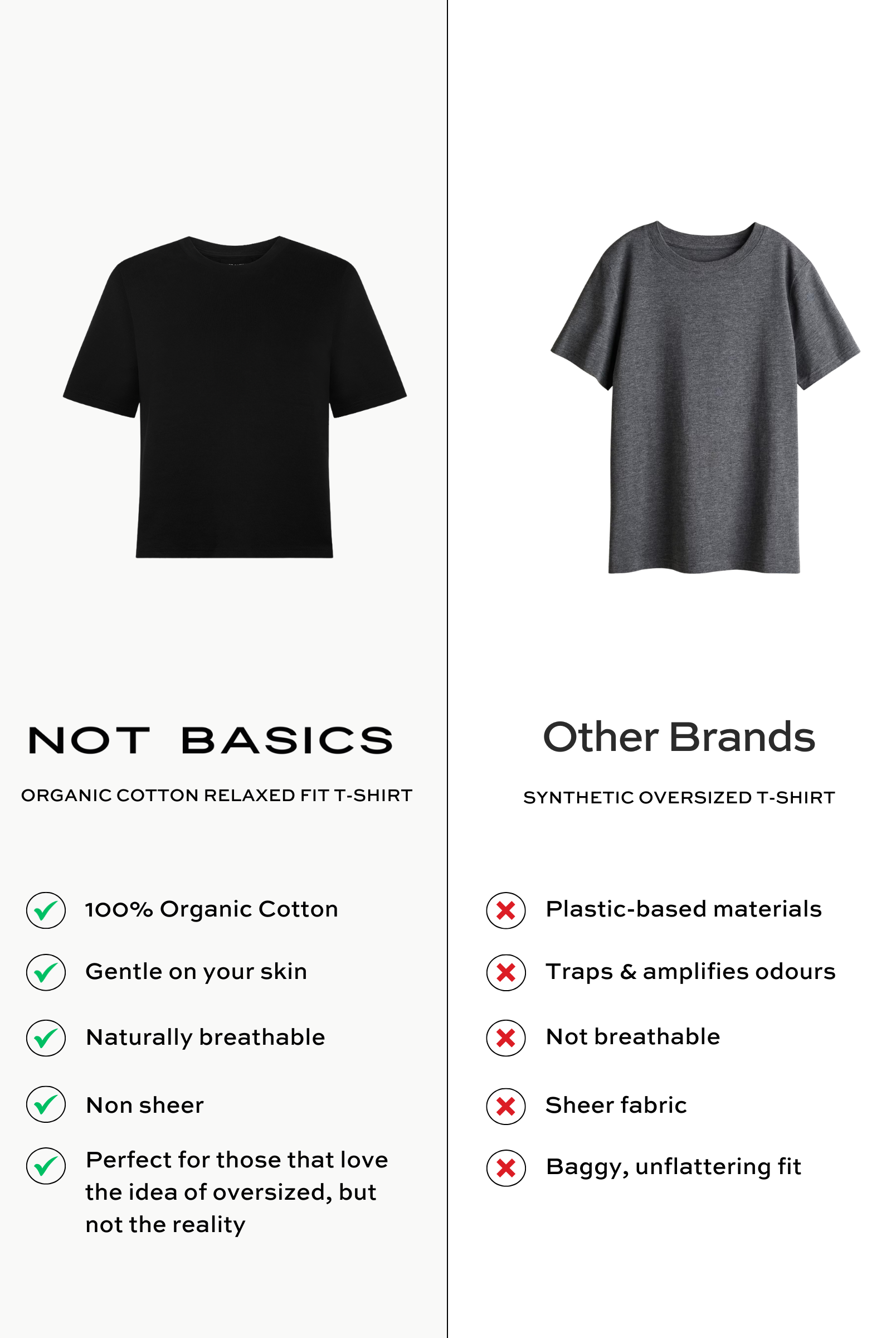 Side by Side, Relaxed Fit T-shirt, Black