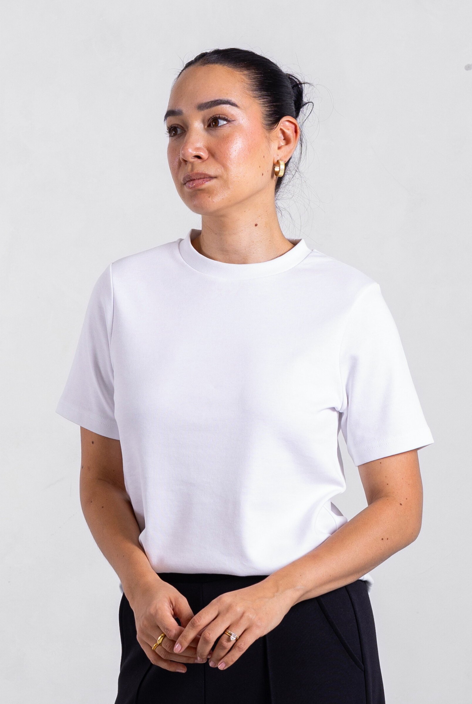 Front, Relaxed Fit T-shirt, White