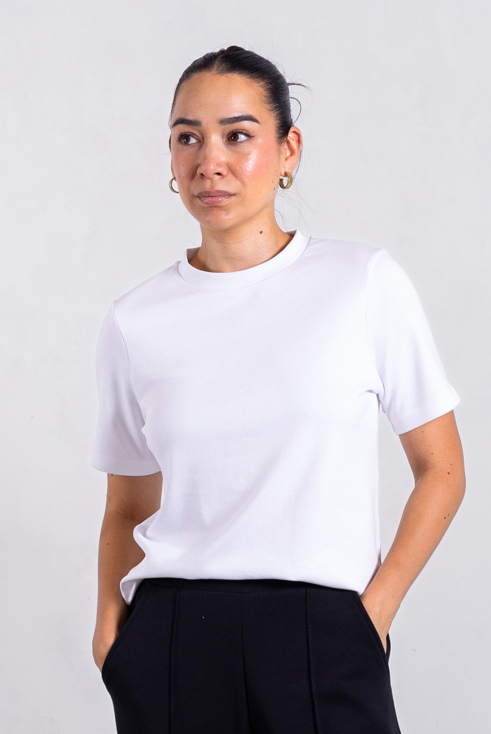 Front, Relaxed Fit T-shirt, White