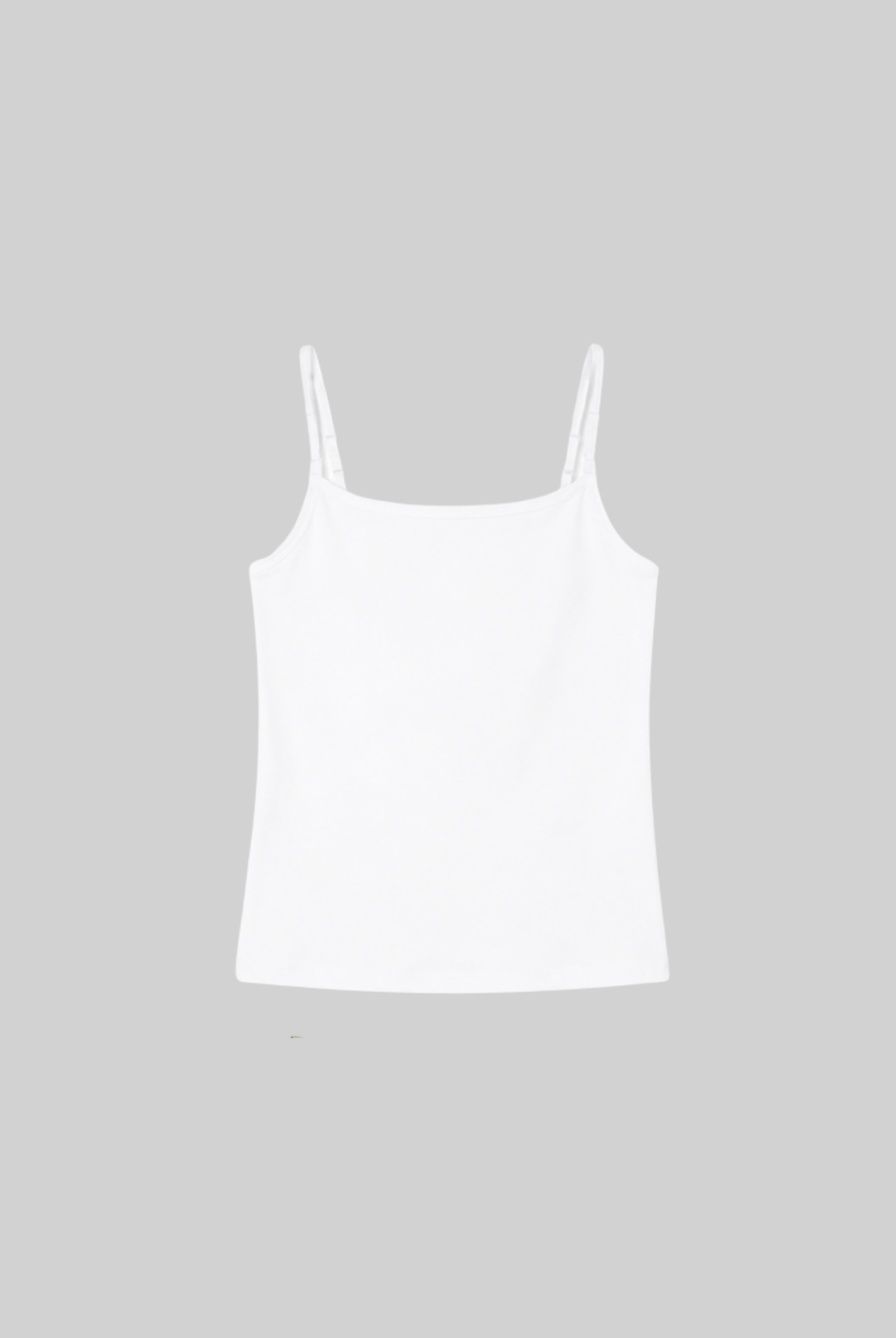 Organic Cotton Cami Top, White, cut out