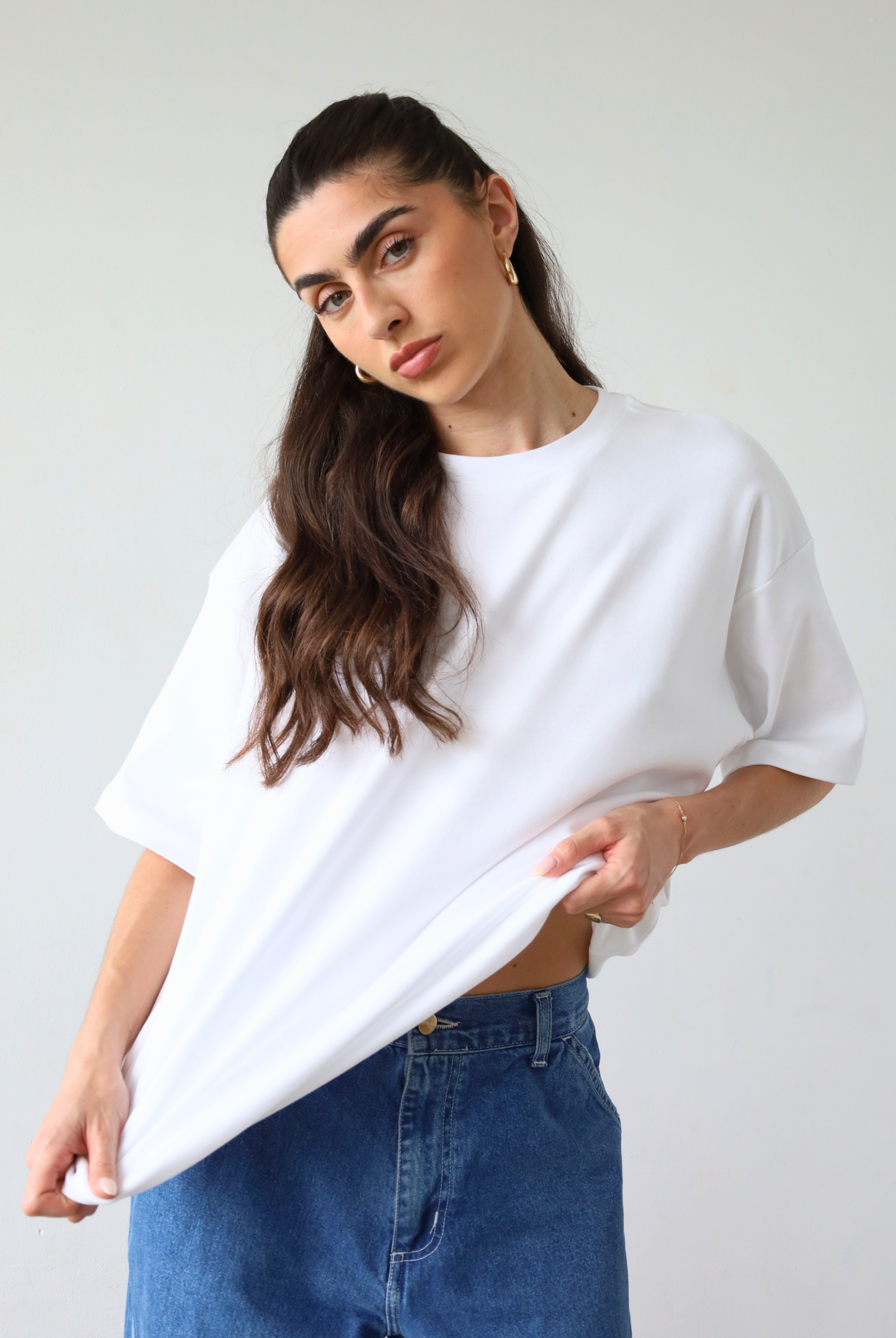 Organic cotton womens oversized t-shirt