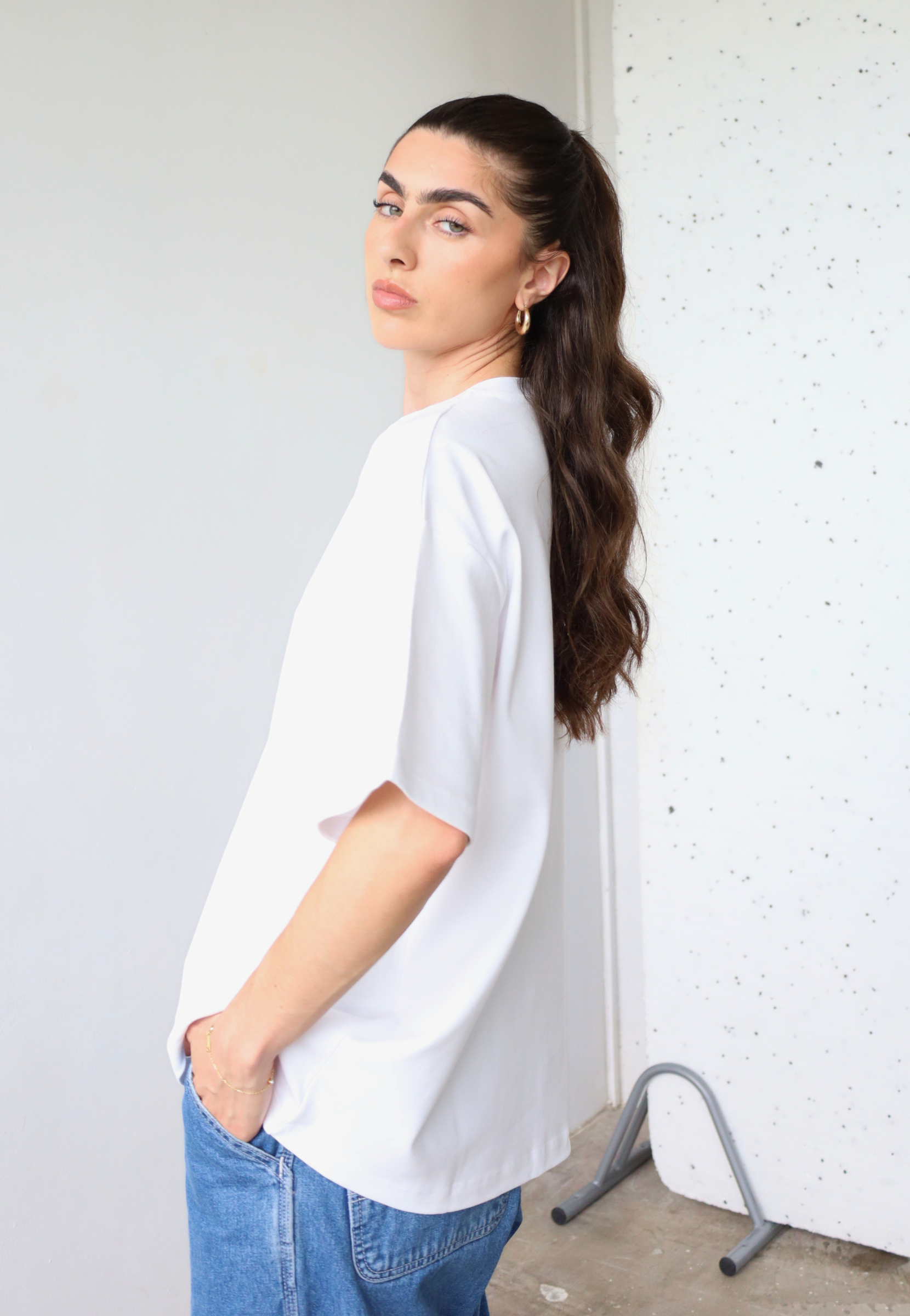 Organic cotton womens oversized t-shirt