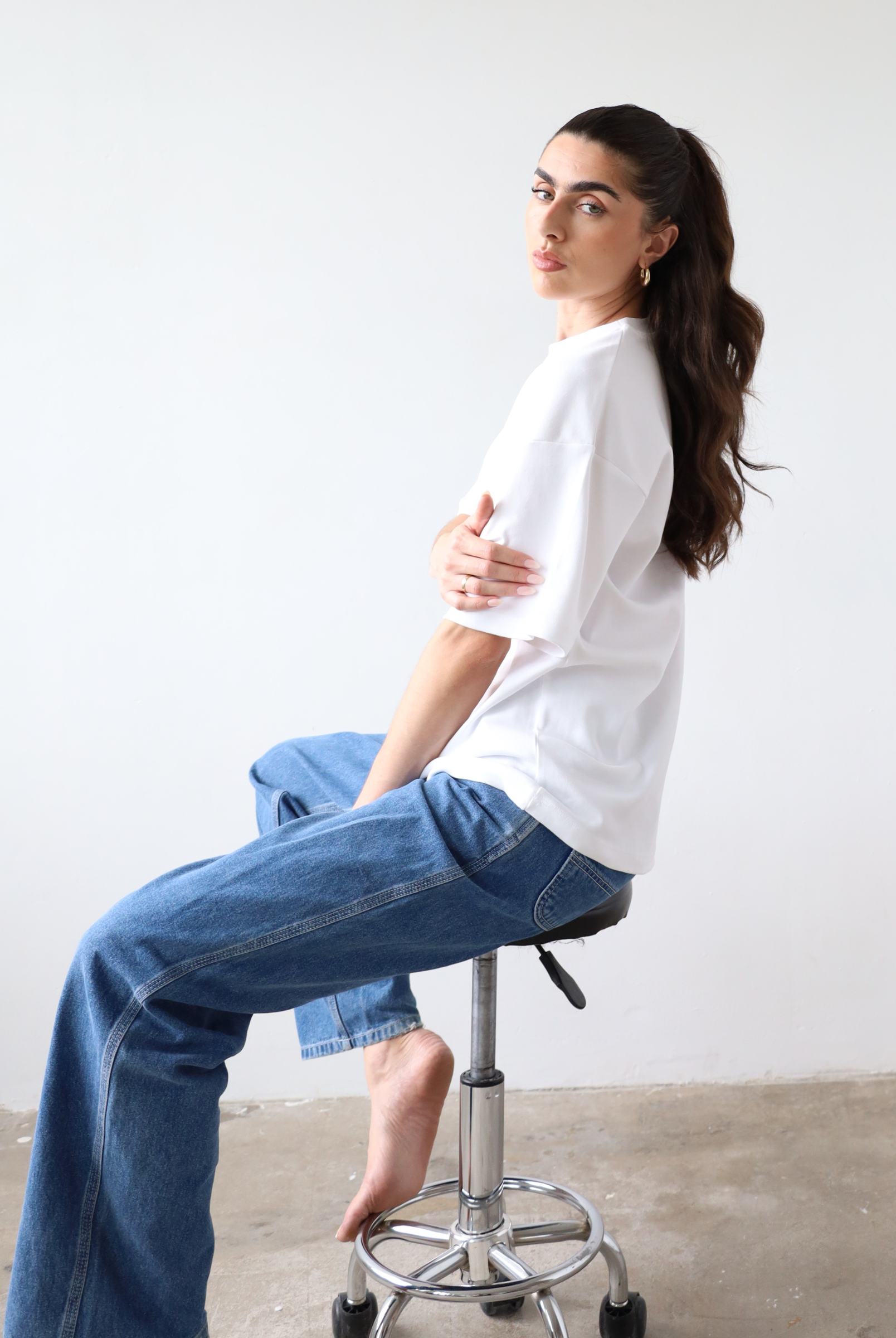 Organic cotton womens oversized t-shirt