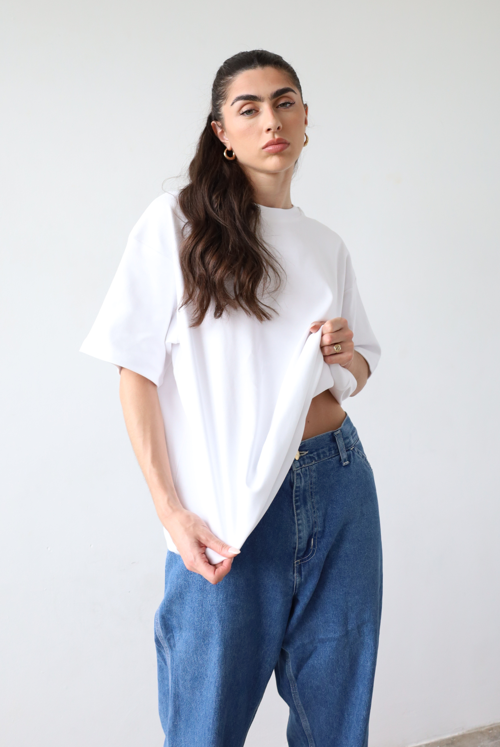 Organic cotton womens oversized t-shirt