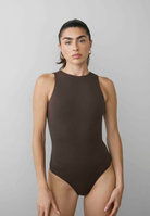 High Neck sleeveless bodysuit, Hot Fudge, Front