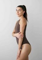 High Neck sleeveless bodysuit, Hot Fudge, Side