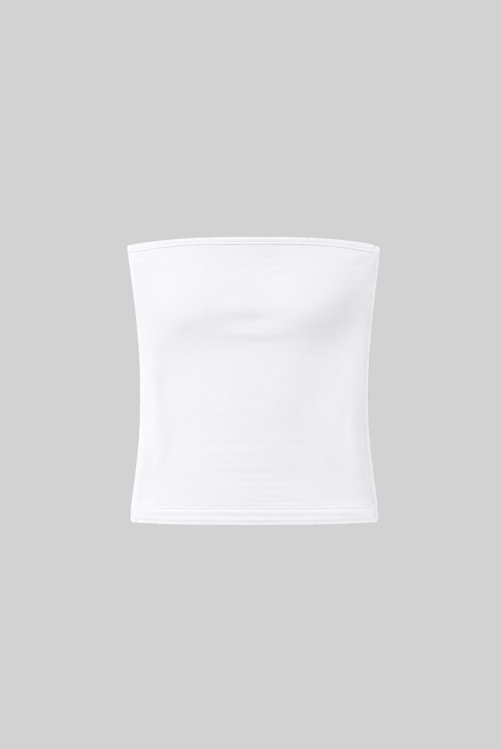 Organic Cotton Strapless Top, White, cut out