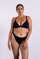 Wireless triangle bra black