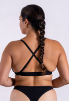 Black wireless triangle bra
