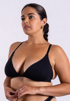 Wireless triangle bra black