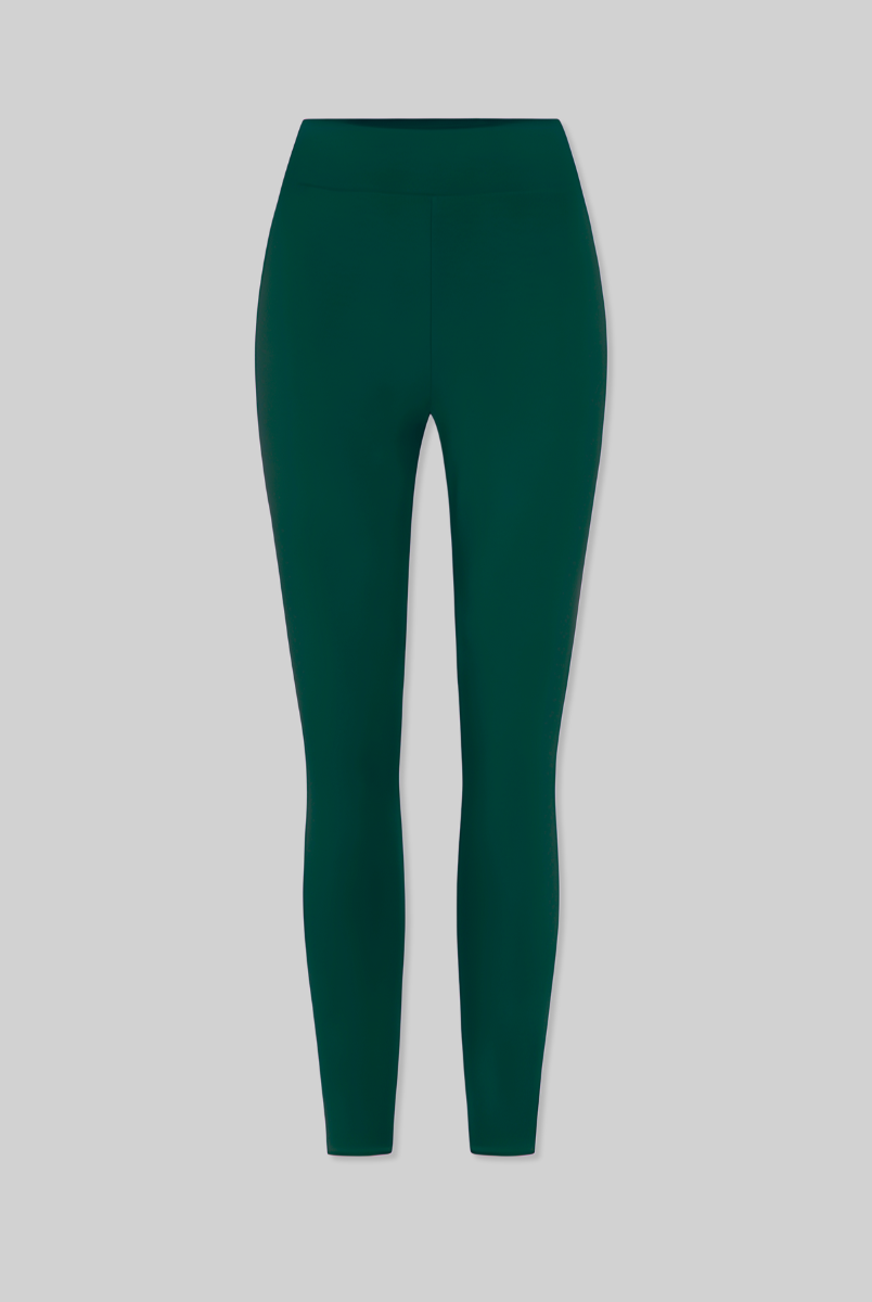 full length green organic cotton leggings