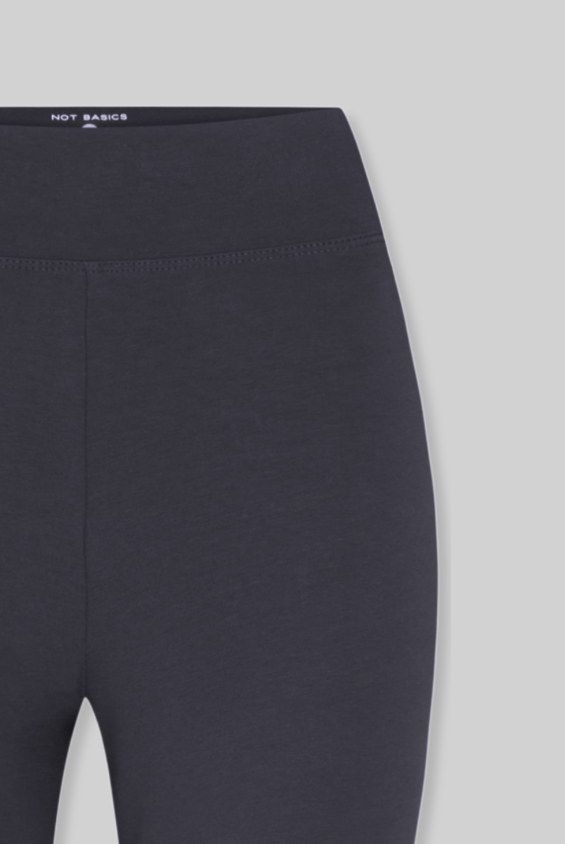 close up of grey organic cotton leggings
