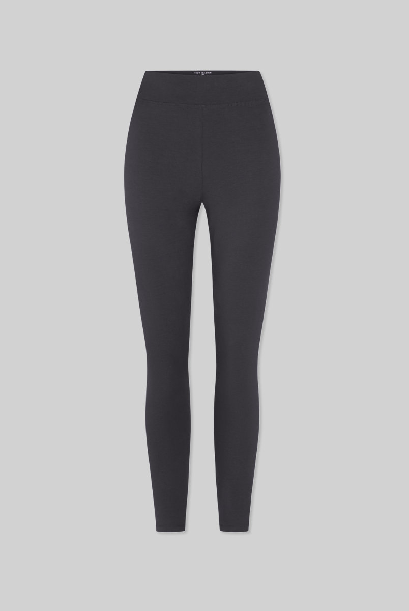 full length grey organic cotton leggings
