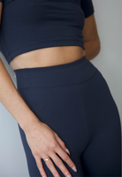 organic cotton leggings, outer space, waistband