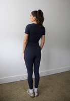 organic cotton leggings, outer space, back