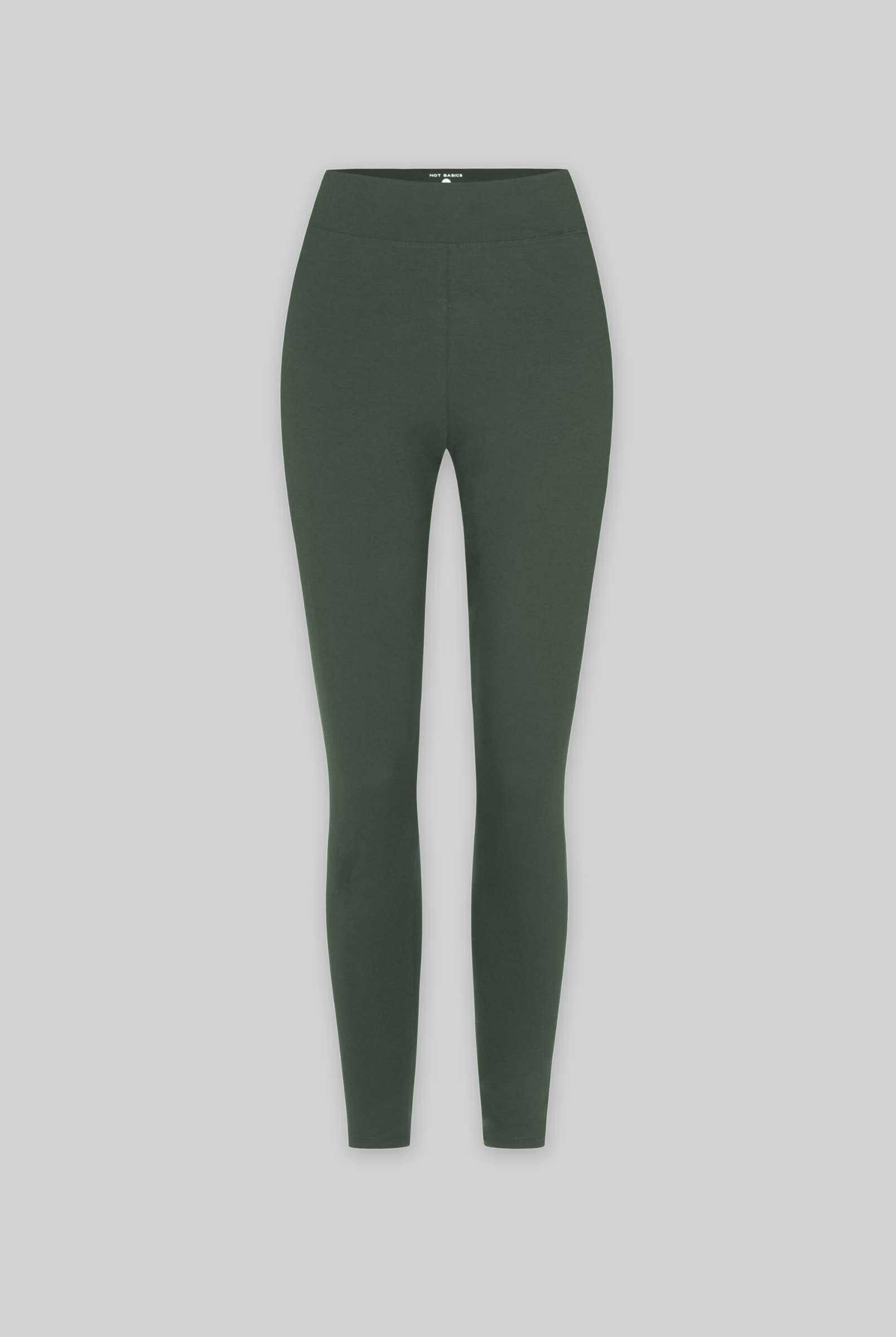 burnt olive organic leggings, cut out