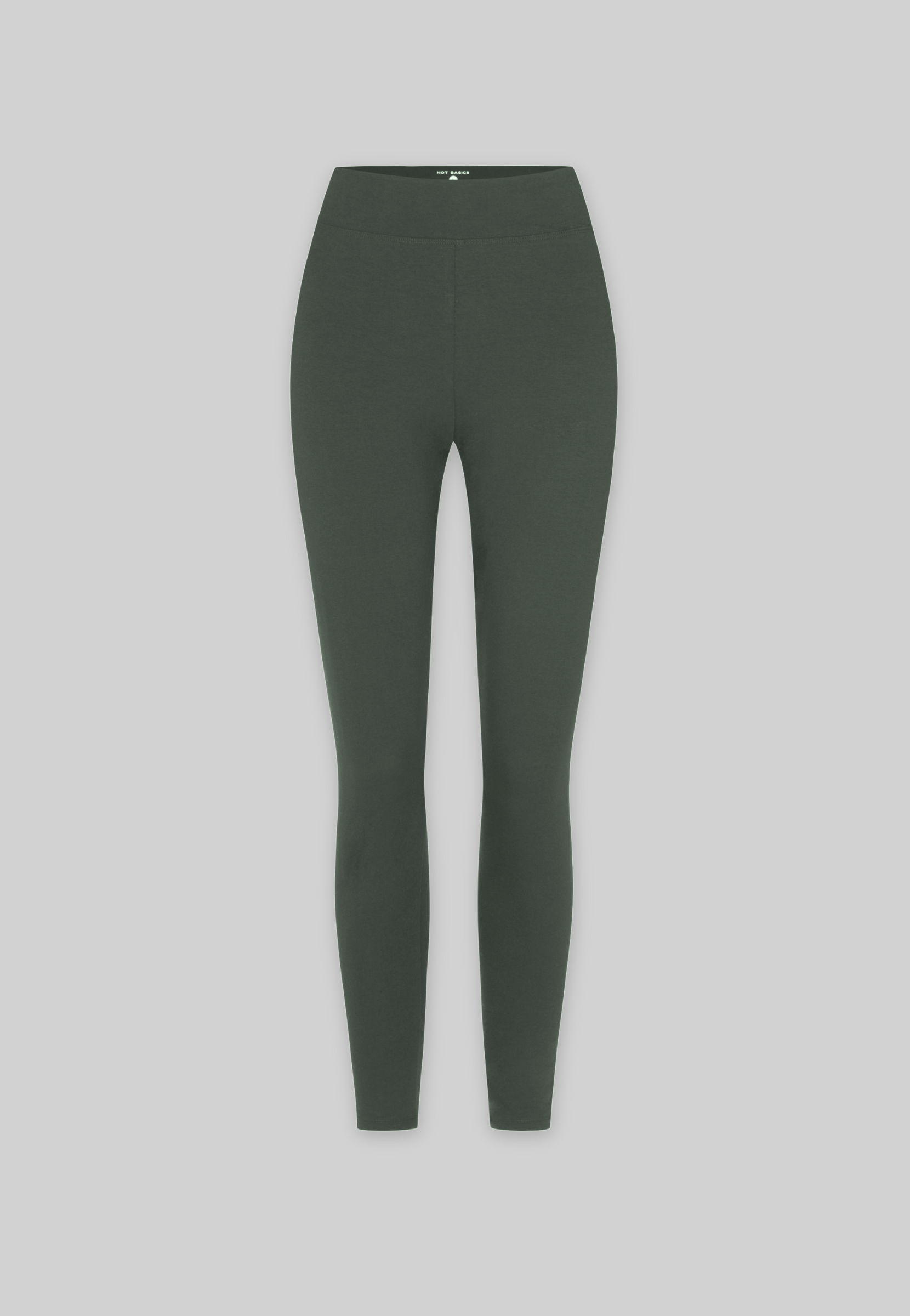 burnt olive organic leggings, cut out