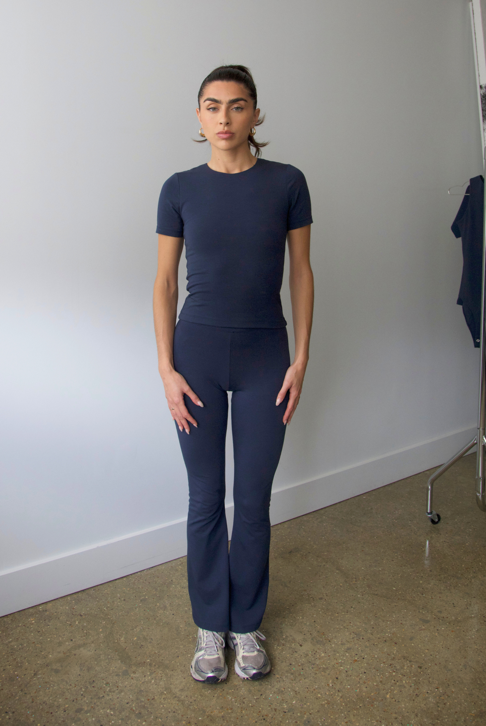 Flared Leggings, Outer Space, front