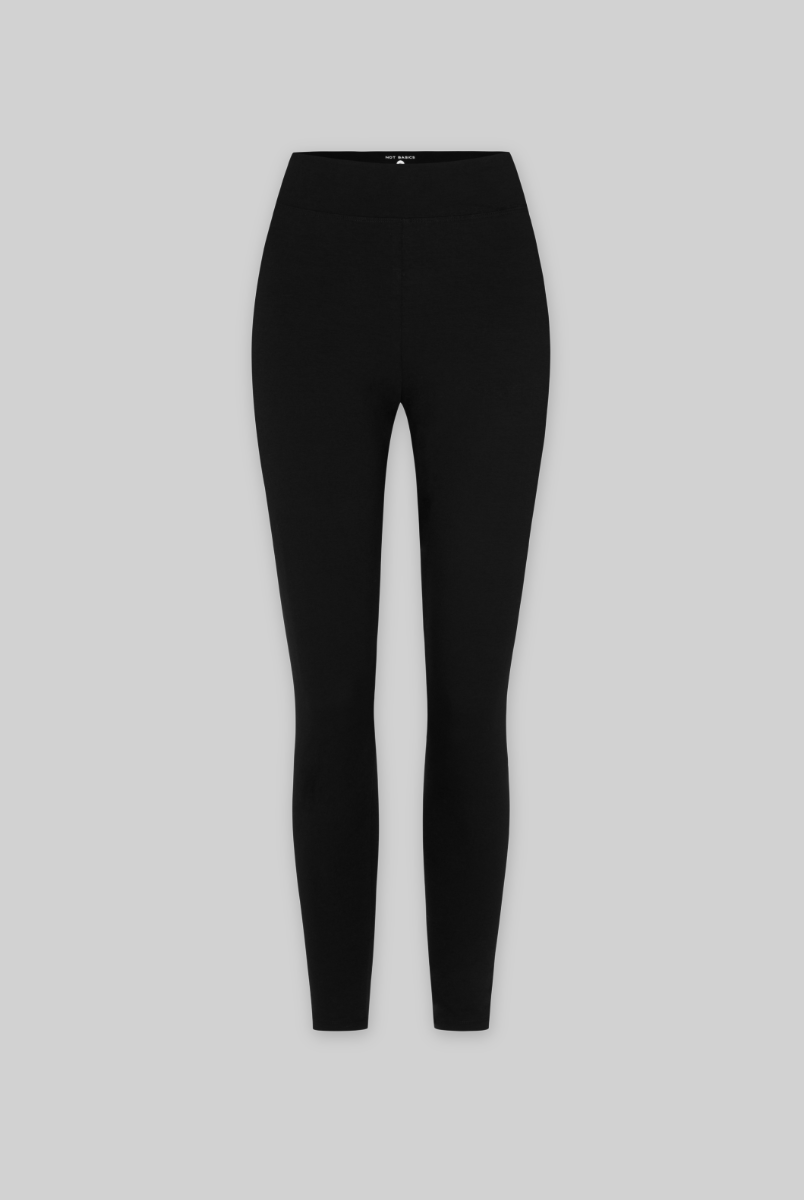 full length black organic cotton leggings