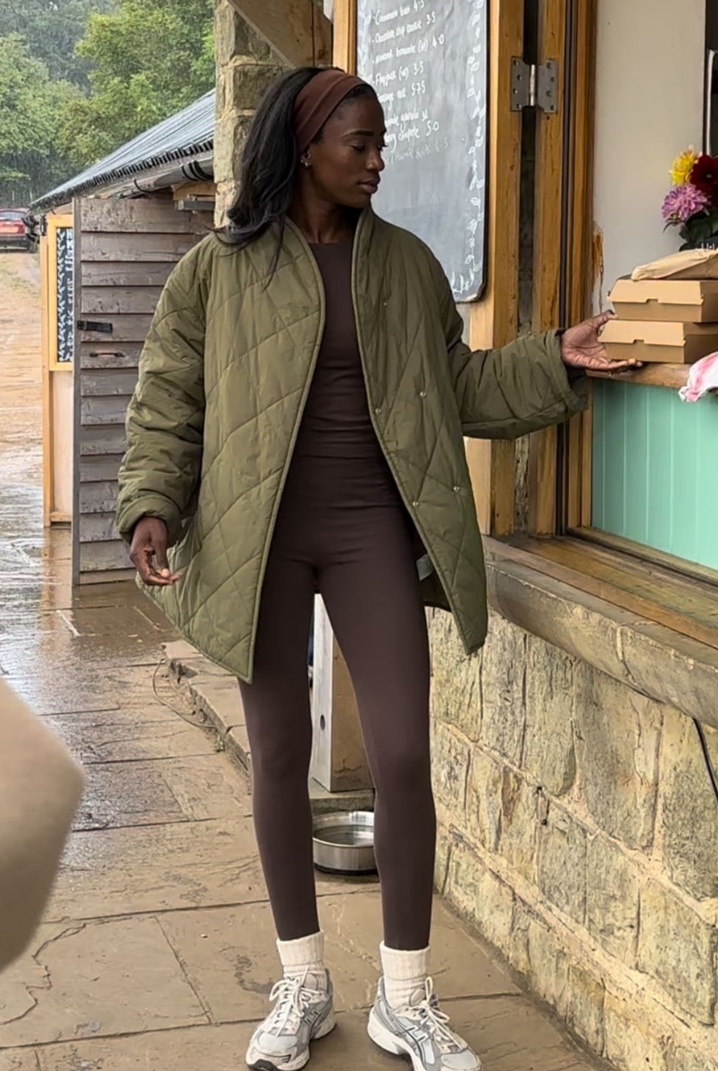 brown organic cotton leggings