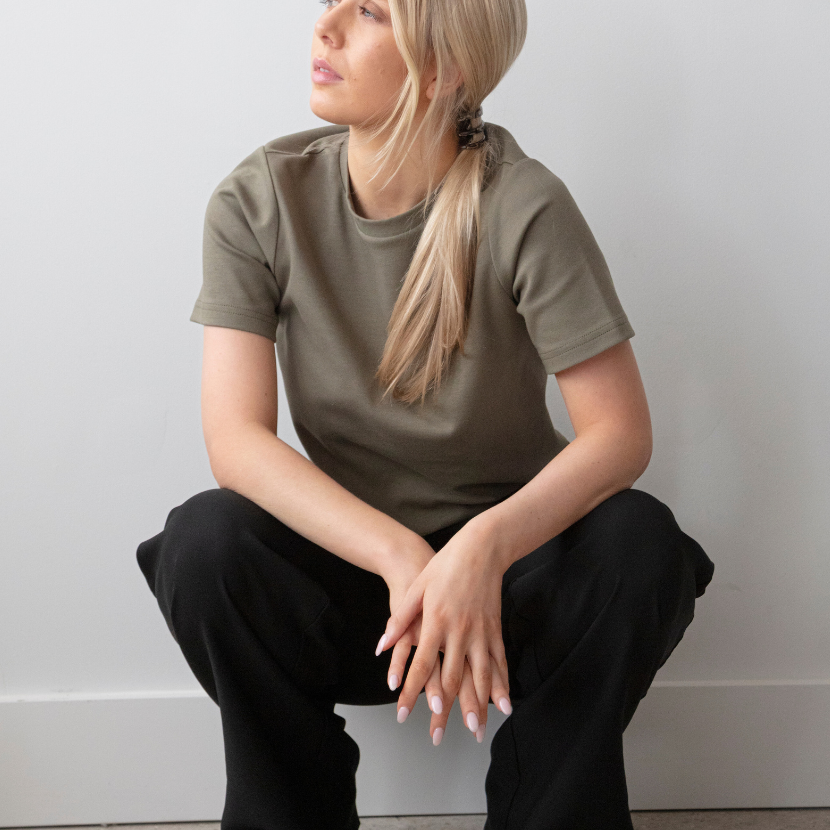 Front, Relaxed Fit T-shirt, Burnt Olive