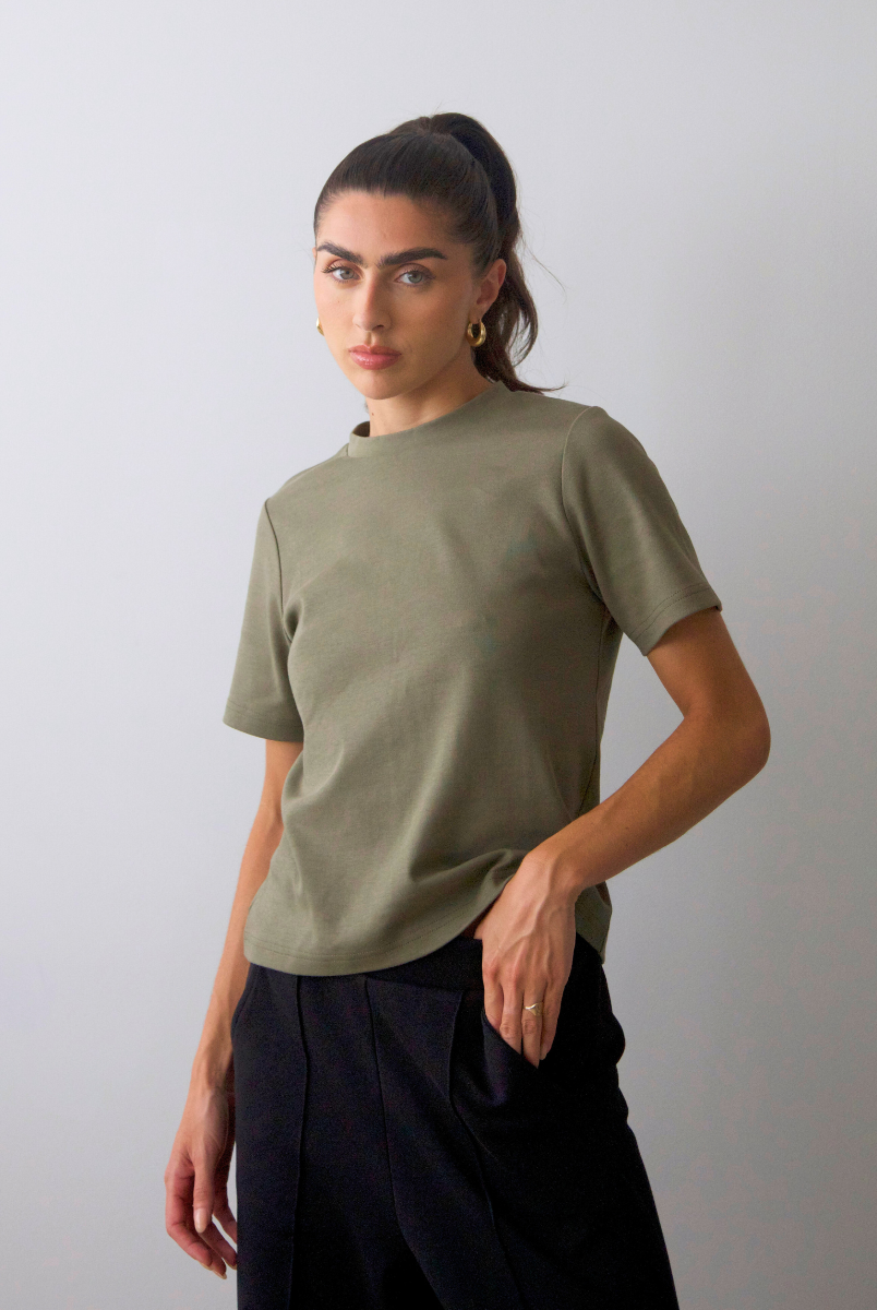 Front, Relaxed Fit T-shirt, Burnt Olive
