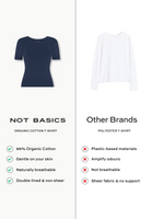 Organic Cotton t-shirt, Outer Space, side by side graphic