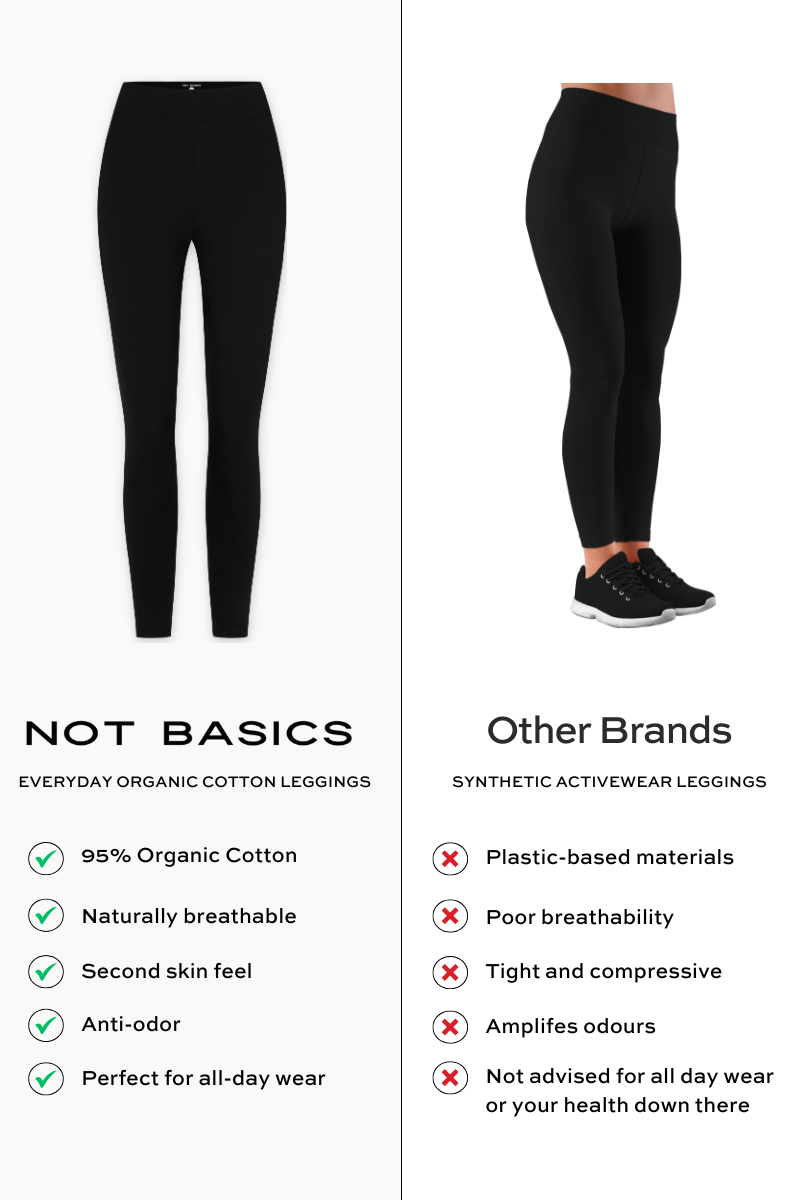 black organic cotton leggings comparison