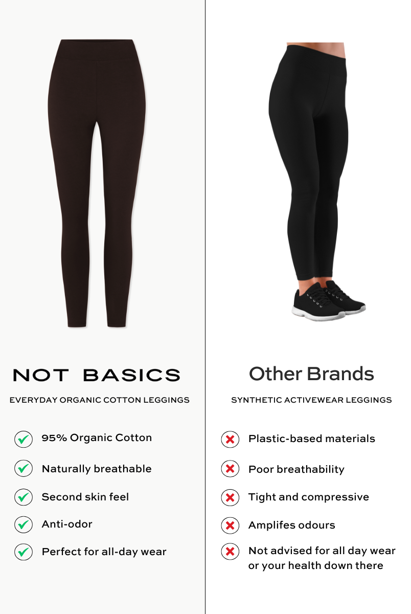 brown organic cotton leggings comparison