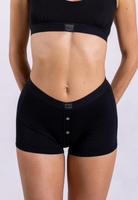 Women's black boxer briefs