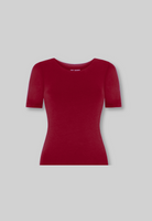 organic cotton t-shirt, ruby wine, cut out