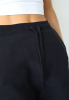 Organic Cotton Sweat Shorts, Black, Front