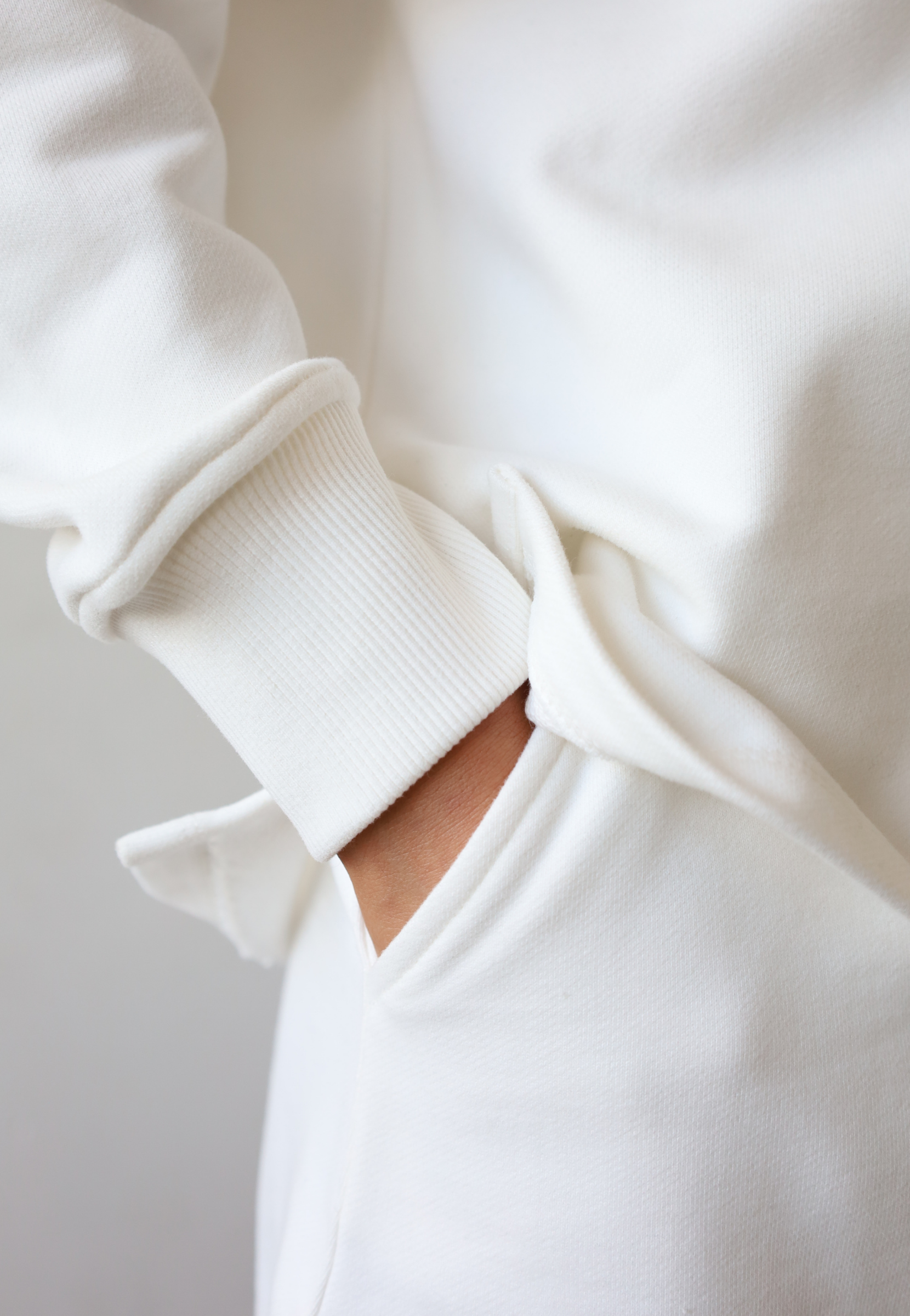 Organic Cotton Shorts, Off White, Pocket Detail