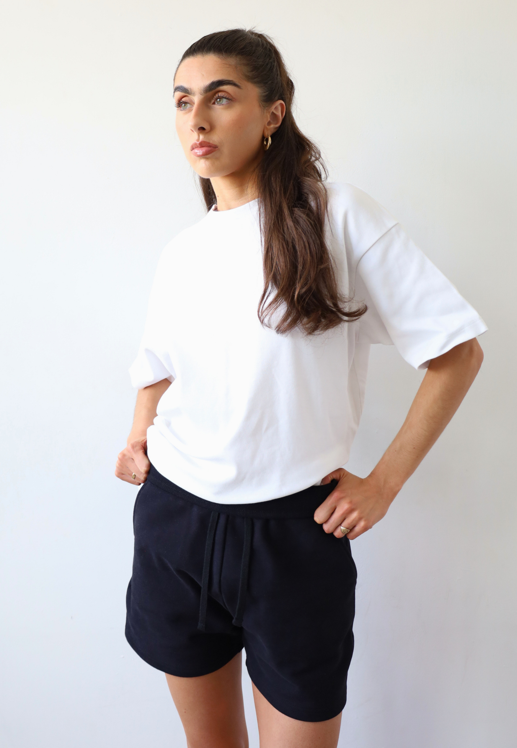 Organic Cotton Oversized T-Shirt, White, Front