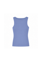 Organic cotton high neck tank top, light blue, cut out