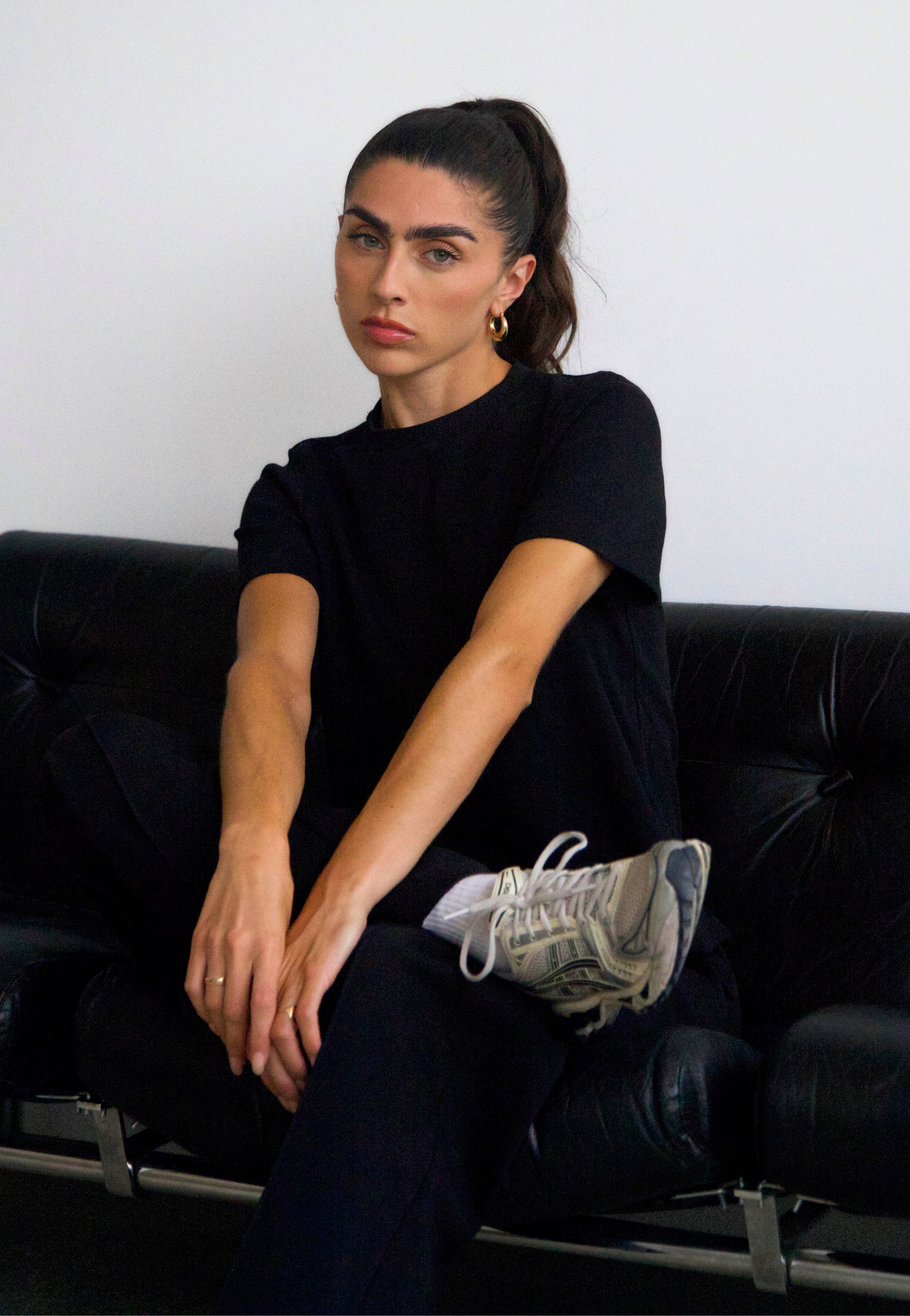 Front, Relaxed Fit T-shirt, Black 