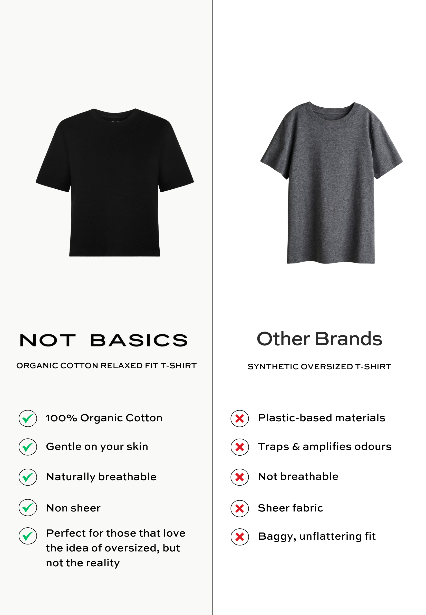 Side by Side, Relaxed Fit T-shirt, Black 