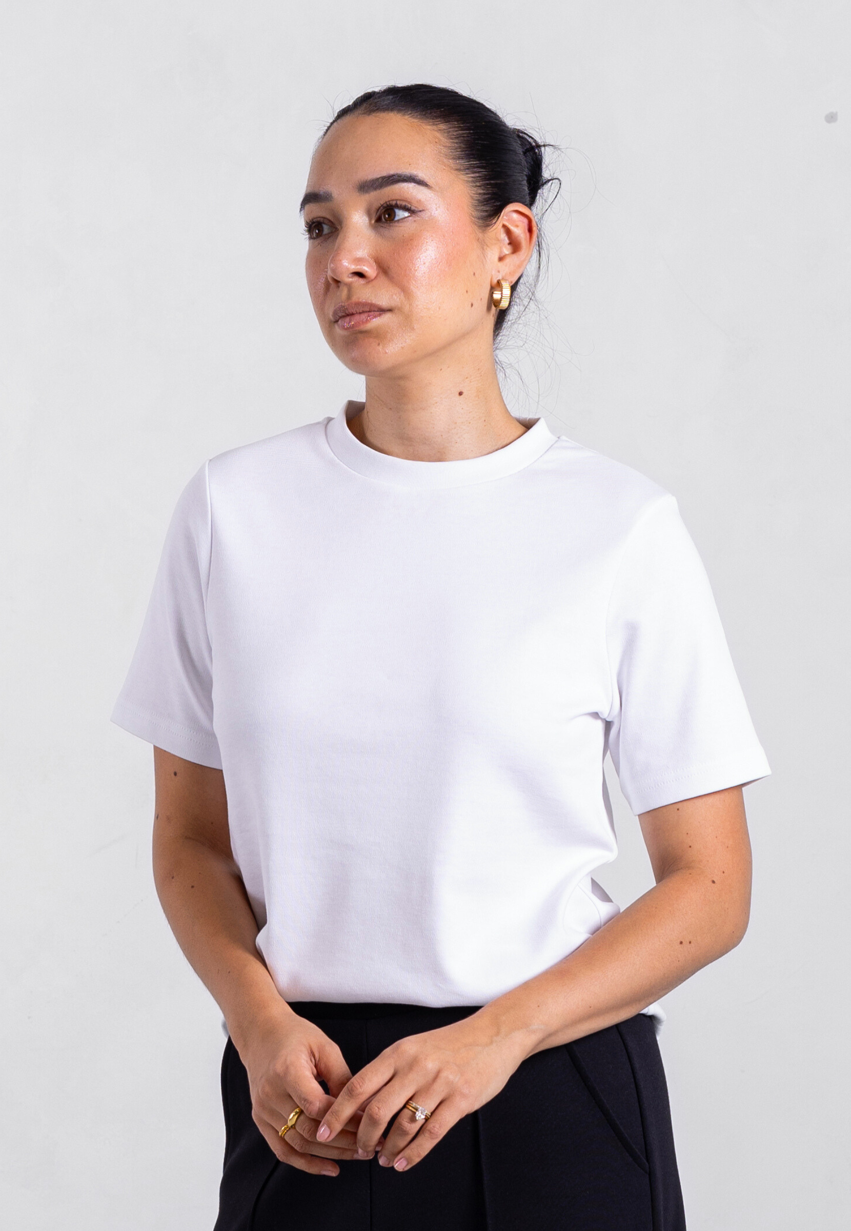 Front, Relaxed Fit T-shirt, White