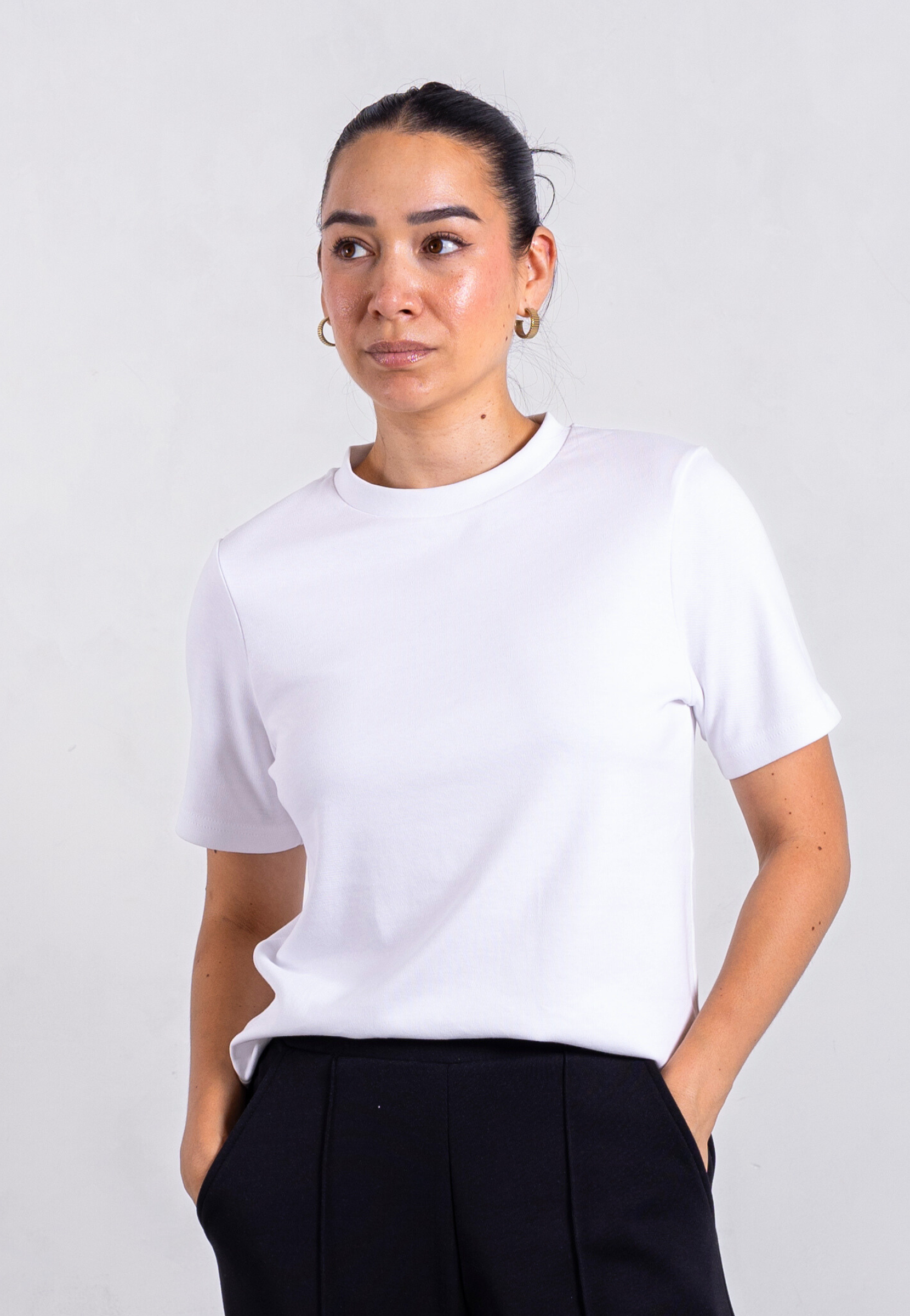 Front, Relaxed Fit T-shirt, White