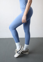 Organic cotton blue leggings, side
