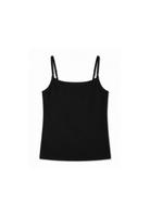 Organic Cotton Cami Top, Black, cut out