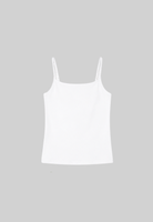 Organic Cotton Cami Top, White, cut out
