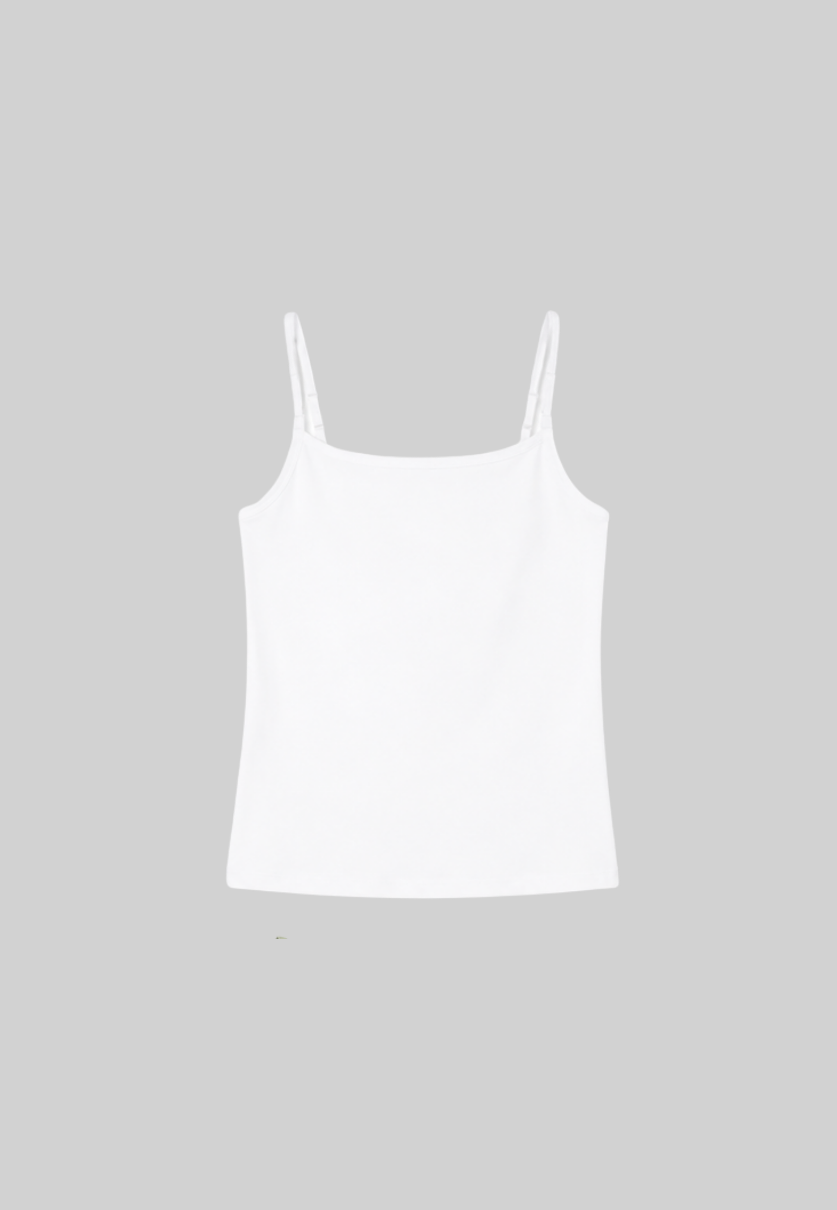 Organic Cotton Cami Top, White, cut out