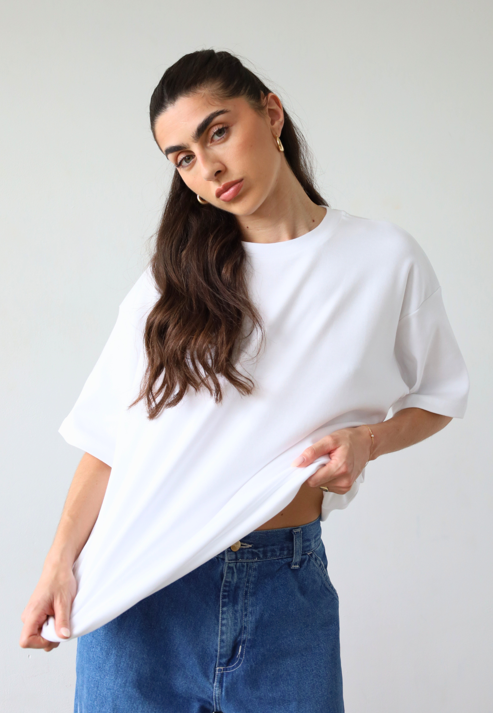 Organic cotton womens oversized t-shirt