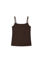 Organic Cotton Cami Top, Brown, cut out 